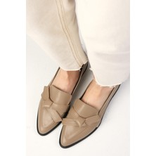 Mio Gusto Ezra Vizon Renk Kadın Loafer Günlük Düz Ayakkabı