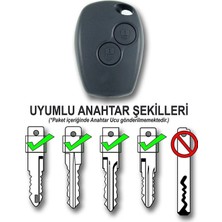 Satışmax Renault Trafic Master Kangoo Dacia Sandero Duster Kumanda Kabı 2 Buton Araba Anahtarı Oto Anahtar