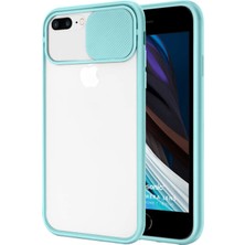 Nettech Apple iPhone 7 Plus Uyumlu Buzlu Kızaklı Kamera Korumalı Arka Koruma Kılıf