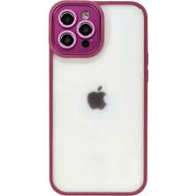 Nettech Apple iPhone 12 Pro Max Uyumlu Taşlı Metal Çerçeve Lens Koruyuculu Arka Koruma Kılıf