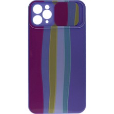 Nettech Apple iPhone 11 Pro Max Uyumlu Desenli Kızaklı Arka Koruma Kılıf