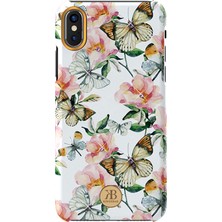 Kingxbar Apple iPhone Xs Max Uyumlu Çiçek Desenli Arka Koruma Kılıf