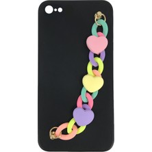 Nettech Apple iPhone 8 Uyumlu Bilek Zincirli Arka Koruma Kılıf