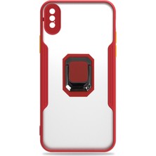 Nettech Apple iPhone x Uyumlu Platin Yüzüklü Arka Koruma Kılıf