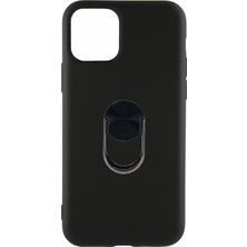 Nettech Apple iPhone 11 Pro Uyumlu Leather Ring Nano Arka Koruma Kılıf