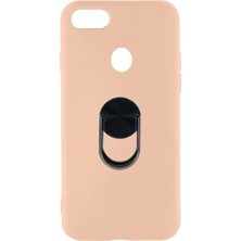 Nettech Oppo A5S Uyumlu Leather Ring Nano Arka Koruma Kılıf