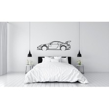 Porsche 911 992 GT3RS Duvar Silüeti Süsü Tablo 2d 50CM 2d 50CM