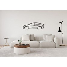 Tesla Model x Duvar Silüeti Süsü Tablo 2d 50CM 2d 50CM