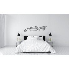 Lamborghini Essenza SCV12 Duvar Silüeti Süsü Tablo 2d 50CM 2d 50CM