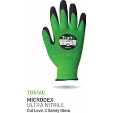 Traffi Gloves TG5140 Premium Mıcrodex Ultra Nıtrıl Kesilme Seviyesi C Iş Eldiveni