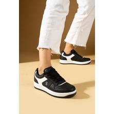 Pembe Potin Bağcıklı Ortopedik Kaymaz Kırılmaz Taban Konforlu Kadın Sneakers 001-2100-SBEYAZ