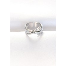 Skygo Kalın Silver Renk Ayarlanabilir Yüzük - TJ-BYK3102