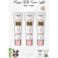 3 Adet Loreal Paris Magic Bb Krem 24H Light 30 ml ve Rosıe Pamuk