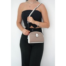 Silver & Polo Kum - Kemik SP1144 Kadın Çapraz Çanta
