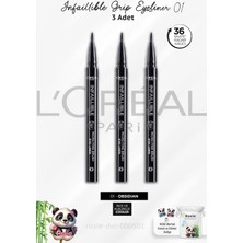 L'Oréal Paris Infaillible - Siyah Eyeliner 01 - Obsidian x 3 Adet ve Rosie