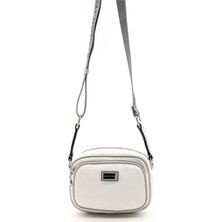 Silver & Polo Silver Polo Beyaz - A.Gri Petek Kadın Çapraz Çanta SP1111