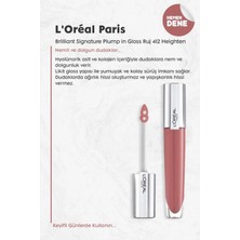 L'Oréal Paris 3 Adet Brilliant Signature Plump In Gloss Ruj 412 Heighten ve Rosıe