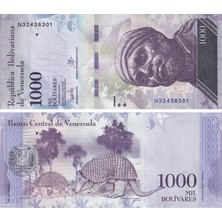 Benim Koleksiyonum Venezuela, 1.000 Bolivar (2017) Çil Eski Yabancı Kağıt Para