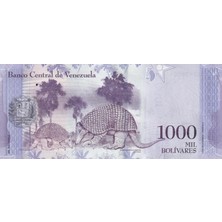 Benim Koleksiyonum Venezuela, 1.000 Bolivar (2017) Çil Eski Yabancı Kağıt Para