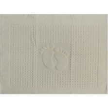 Pamuk Havlu Ayak Izli Paspas Krem 3'lü Üründür