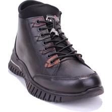 Dagoster Dza07-122042651 Siyah Günlük Düz Taban Deri Kadın Bot