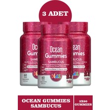 Ocean Gummies Sambucus 60 Çiğnenebilir Jel Form x 3 Adet