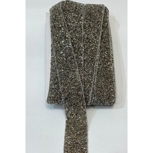 Antrasit Gri Ütüyle Yapışan Taşlı Şerit