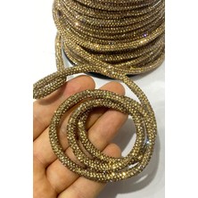 Bal Rengi Full Taşlı Boru Şerit Aplik