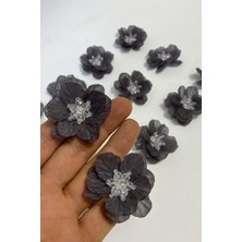 Sedef Yapraklı Kristal Boncuklu Incili Broş