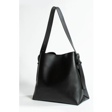 Lifonbag Kadın Toka Detaylı Yumuşak Deri Çıtçıt ve Fermuarlı Iç Bölme Shopper Çanta LF9039-MANGO