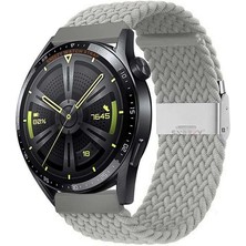 Sneezy Huawei Watch Gt5 46MM Ile Uyumlu 22MM Metal Klips Solo Fiberlink Örgü Kordon