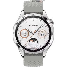 Sneezy Huawei Watch Gt5 46MM Ile Uyumlu 22MM Metal Klips Solo Fiberlink Örgü Kordon