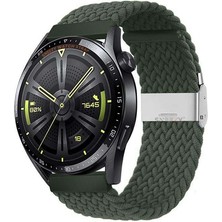Sneezy Huawei Watch Gt5 46MM Ile Uyumlu 22MM Metal Klips Solo Fiberlink Örgü Kordon