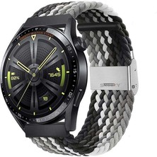 Sneezy Huawei Watch Gt5 46MM Ile Uyumlu 22MM Metal Klips Solo Fiberlink Örgü Kordon