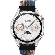 Sneezy Huawei Watch Gt5 46MM Ile Uyumlu 22MM Metal Klips Solo Fiberlink Örgü Kordon