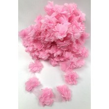 Pembe Renk Lazer Kesim Tül Çiçek