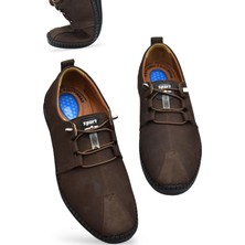 Ispartalılar 066 Tam Ortopedik Taban Hakiki Deri Nubuk Erkek Ayakkabı Günlük Erkek Ayakkabı Topuk Jelli