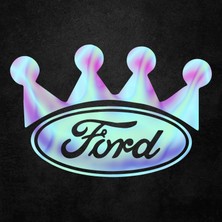 Taçlı Ford Sticker Ford Oto Sticker Taç Sticker Araba Sticker  Hologram 15CM x 10CM
