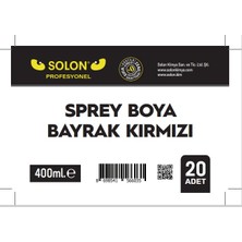 20 Adet (1 Koli) Sprey Bayrak Kırmızı 400 Ml.