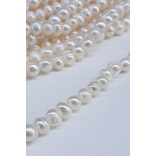 Krem Doğal Cam İnci 8-9 mm