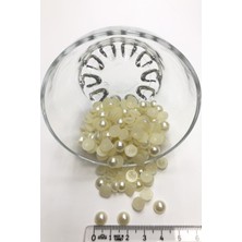 Yarım İnci Boncuk Plastik Krem Rengi