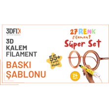 3DFIX 3D Kalem Filament + Süper Set Şablon Seti