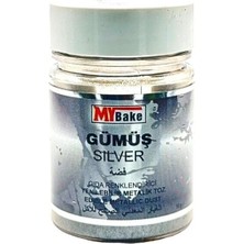 Yenilebilir Metalik Toz Boya Gümüş 10 gr
