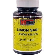 Toz Gıda Boyası Limon Sarı 25 gr