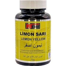 Su Bazlı Toz Gıda Boyası Limon Sarı 75 gr