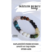 Nelleovana Sertifikalı Doğal Taş Burç Bilekliği, Ikizler Burcu Bilekliği