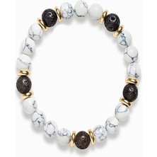 Nelleovana Havlit Lav Taşı Hematit Doğal Taş Bileklik