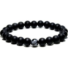 Perlavita Obsidyen Doğal Taş Bileklik - Şık ve Dayanıklı Kombin
