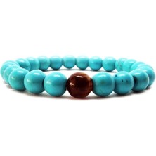 Nelleovana Turkuaz Kaplangözü Doğaltaş Bileklik