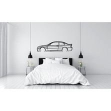 Bmw E46 M3 Duvar Silüeti Süsü Tablo 2d 50CM